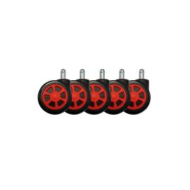 LC-Power Ersatzrollen Gaming Stuhlrollen 5er Set Rot - FRI-GX47-005F8W