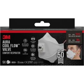 3M Atemschutzmaske Aura 9332+ FFP3, 5 Stück - FRI-GX47-000NAJ