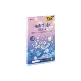 Folia Fensterbild Merry Christmas Vorlage und Kreidemarker - FRI-GX47-002C5Z