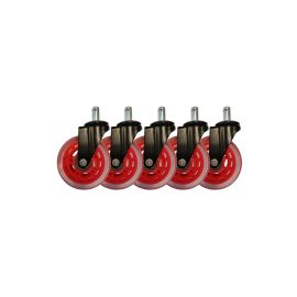 LC-Power Gaming Stuhlrollen 5er Set Rot - FRI-GX47-002Y4G