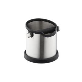 relaxdays Kaffeeabklopfbehälter Edelstahl 1.8 l Silber Schwarz - FRI-GX47-0074E3