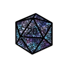 Glass Staff Holographic Mosaic D20 Sticker Blau/Schwarz - FRI-GX47-001Z94