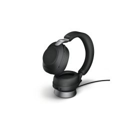 Jabra Headset Evolve2 85 Duo UC Schwarz, USB-A, inkl. Ladestation