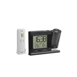 TFA Dostmann Funkuhr mit Innen- und Aussentemperatur Schwarz - FRI-GX47-001YKB