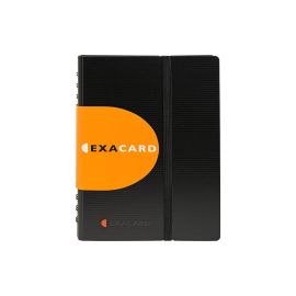 Exacompta Visitenkartenbuch Exactive Exacard für 120 Karten, Schwarz - FRI-GX47-002DWH